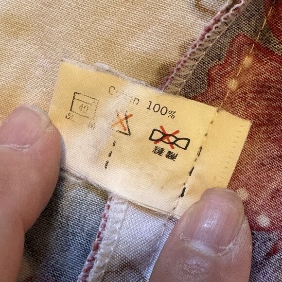 Vintage 90s Floral Bubble Overalls Made in USA 100% Cotton Cottagecore M/L - Picture 14 of 16